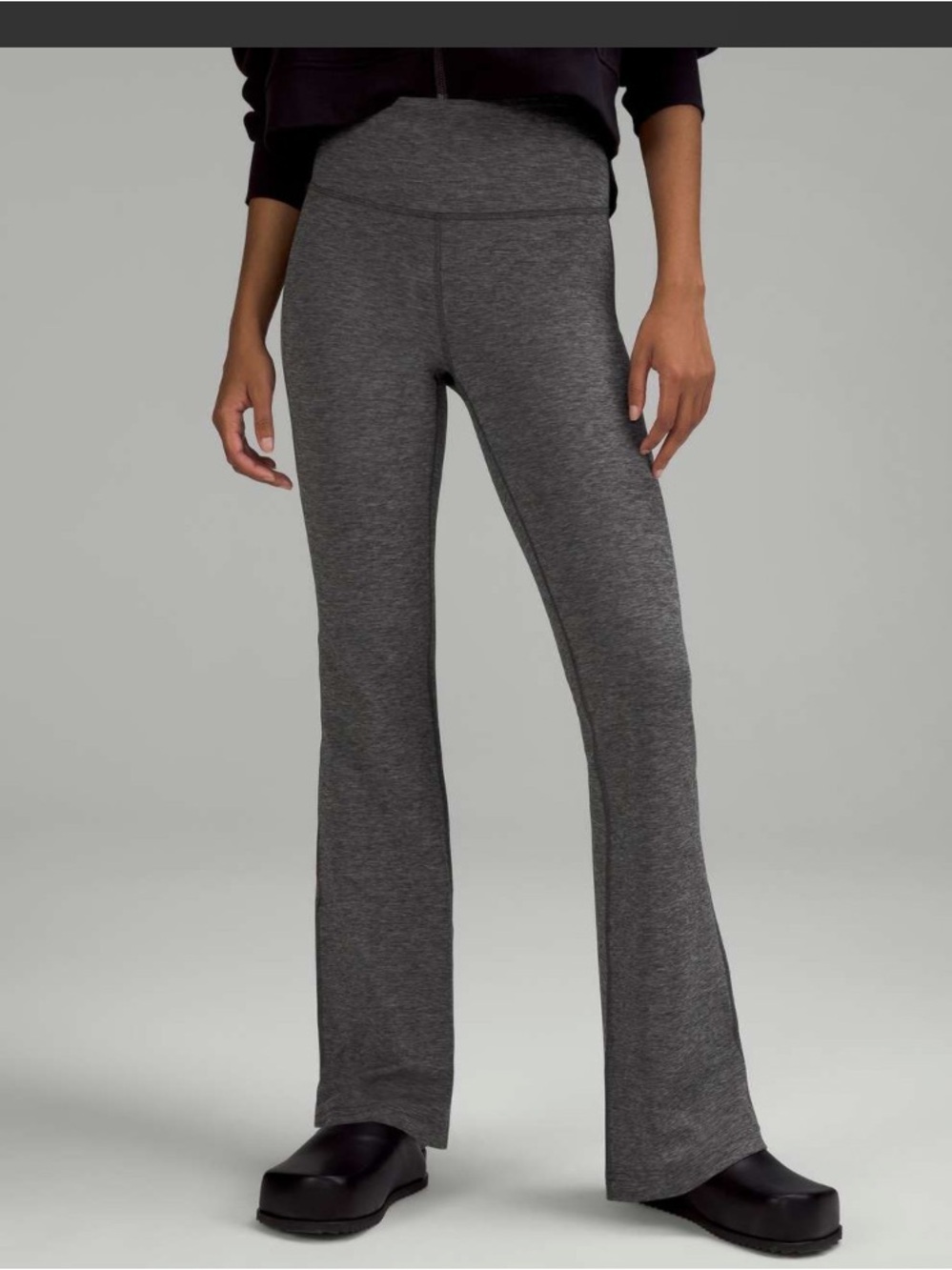 Lululemon Groove Super-High-Rise Flared Pant Nulu Heathered Graphite Grey Size 2